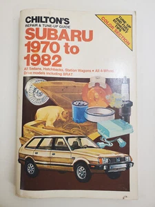 1970-1982 SUBARU All Sedan, Hatchback, Wagons, 4WDs & BRAT CHILTON Repair Guide - Picture 1 of 8