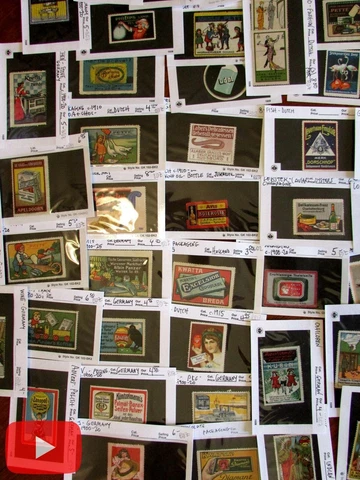 Poster Stamps great lot of 102 Art Nouveau Deco era c. 1900-1920 Products Cover