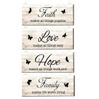  4 Pcs Front Door Decorations Motivational Wooden Phrases for Listings