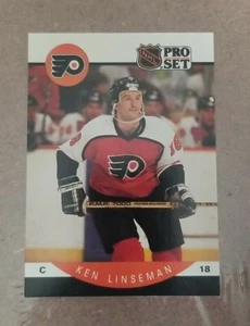 1990-91 Pro Set - Philadelphia Flyers - Hockey Card #219 Ken Linseman UER - Picture 1 of 2