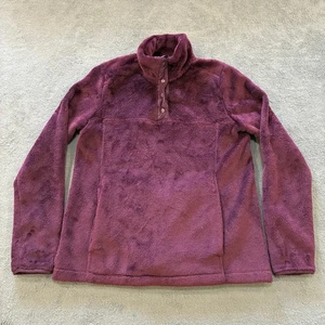 Lands' End Purple Fleece Pullover 1/4 Snap Soft Cozy Outdoor Women's Size Small - Picture 1 of 8