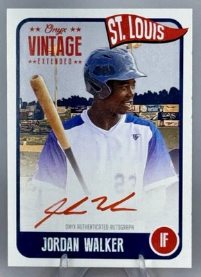 2020 Onyx Vintage Extended Jordan Walker RC Auto  /25 Autographs Red #EAJW - Image 1 of 3