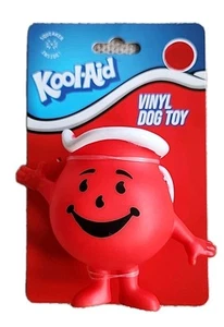 Kool-Aid Man Red Vinyl Dog Toy with Squeaker 3.5" Pet Toy - Picture 1 of 4