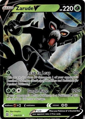 Zarude V Ultra Rare SWSH09: Brilliant Stars 016/172 LP - Image 1 of 2