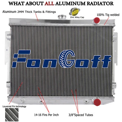 CC503 3-Row Radiator For 1973-1974 Dodge Charger Royal Monaco Cordova 7:2L V8 Foto 1 de 4