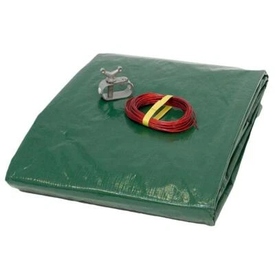 POOL TOTAL Abdeckplane 180g/m² grün/schwarz für 7,70 x 5,00 m Oval-/Achtform Pool Winter