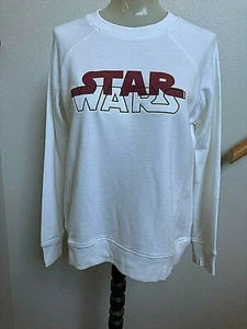 DAVID LERNER-WHITE STAR WARS PULLOVER-RAGLAN SLEEVE-SWEATSHIRT-CREWNECK-XS-NWT - Picture 1 of 4
