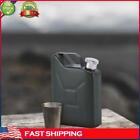 Wine Pot Cylindrical Hip Flask Alcohol Bottle for Camping Hiking (Army Green)