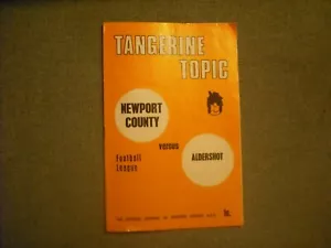 NEWPORT COUNTY V ALDERSHOT (DIV 4) 5-12-70 RARE - Picture 1 of 3