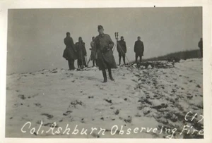 World War 1 Photo Colonel Ashburn Observing Fire U.S. Army 324th Artillery 1917 - Picture 1 of 2