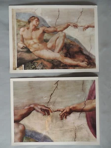 Michelangelo painting poster print Citta del Vaticano-Cappella Sistina - Picture 1 of 11