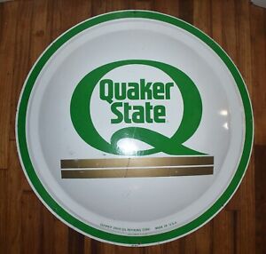 Vintage QUAKER STATE MOTOR OIL Gas Station Advertising 3D Bubble Button SIGN