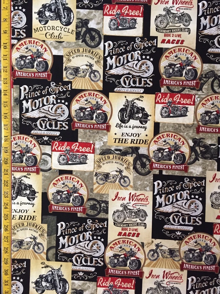 Tela de tesoros atemporales coloreados y grises para motocicletas DIVERTIDOS C8049 Foto 1 de 4