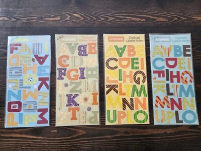 LOT Chipboard Letters Alphabet Colorful Fall Winter Sports Retired #10 NEW - Image 1 of 4