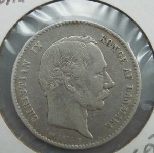1875-H corona de Dinamarca plata fina 0,800 - Imagen 1 de 4