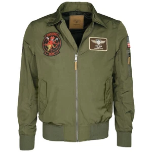 Mil-Tec Top Gun Flight Jacket Hornet Windbreaker Light Breathable Olive Drab - Picture 1 of 8