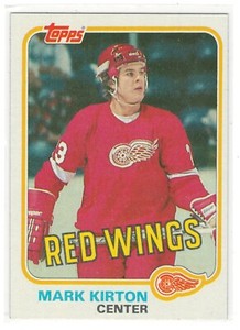 1981-82 Topps Hockey Mark Kirton Card #90 Detroit Red Wings Mint FREE SHIPPING!!