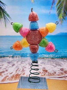 Christmas Mini Gumdrop CANDY Star Tree Topper Miniature NEW 5" T & 3" ACROSS - Picture 1 of 2
