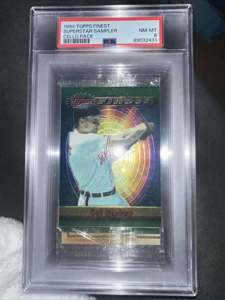 1994 Topps Superstar Sampler Sealed Cello Cal Ripken PSA 8 Pop 1 - Image 1 of 2