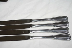 NORTHLAND ONEIDA STAINLESS FLATWARE KOREA "RIDGEWOOD" (4) DINNER KNIVES 9" - Picture 1 of 3