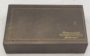 Pressman Tournament Dominoes Wooden Box Double Nine 55 Pieces COMPLETE - Picture 1 of 7