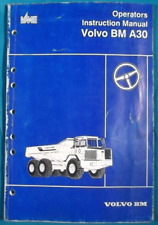 VOLVO BM A30 ARTICULATED DUMP TRUCK OPERATOR OPERATION & MAINTENANCE MANUAL BOOK
