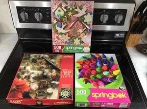 Springbok 500 Piece Jigsaw Puzzles LOT OF 3 Estate Sale, Hundreds Available - Picture 1 of 7