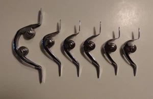 New Set 6 Aftco Chrome Regular Roller Fishing Rod Boat Guides R5 Down to R2 (#2) - Picture 1 of 3