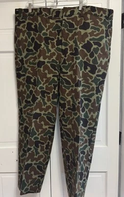 Vintage LL Bean Hunting Pants 46x29 Camouflage Camo Wool Made in USA NEVER USED - Image 1 of 4