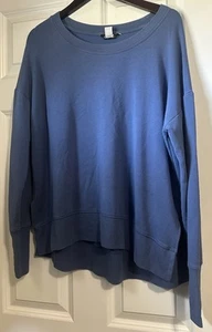Athleta Coaster Luxe Damen Sweatshirt, blau, Größe L - Bild 1 von 4