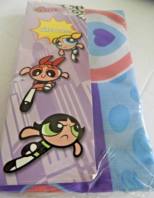 Powerpuff Girls Pillowcase 2000 Y2K Cartoon Network Dan River Standard NIP - Image 1 of 3