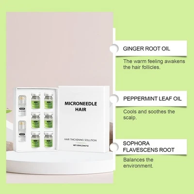 6pcs SET MICRONEEDLE Hair Regrowth System, Advanced Hair Treatment Ginseng - Bild 1 von 4