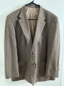 Chaqueta de tweed de lana Saddlebred Lambs talla R48 marrón tostado para hombre - Imagen 1 de 9