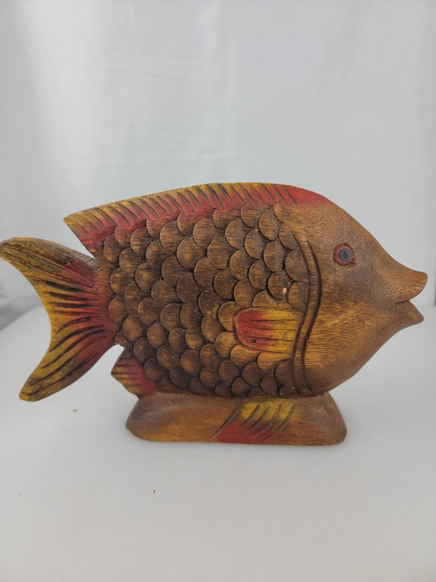 木雕鱼| eBay