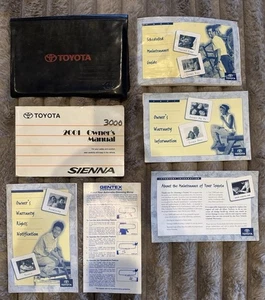 🚐🚐2001 Toyota Sienna Owner's Manual Set W/Case OEM Free Shipping🚐🚐 - Bild 1 von 8