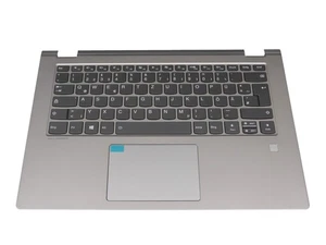 Lenovo 5CB0R08674 Original Tastatur inkl. Topcase DE (deutsch) grau/silber mit B - Afbeelding 1 van 3