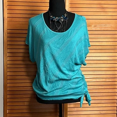 Y2K Style Iz Byer Top Aqua Teal SZ Xl Fairy Grunge Whimsygoth - Image 1 of 4