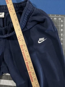 Vintage Nike Club Joggers Uomo XL Blu/Bianco Logo Abbigliamento Sportivo Pile Lavaggio Fade Y2K - Foto 1 di 7