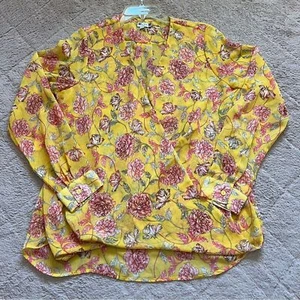Kut from the Kloth Floral Long Sleeve Blouse Women’s Size L - Picture 1 of 6
