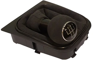 PARA VW GOLF 5 6 GTI EOS SCIROCCO 5 G ALCANTARA PALANCA CAMBIO BOLSA NEGRO 01 - Imagen 1 de 3