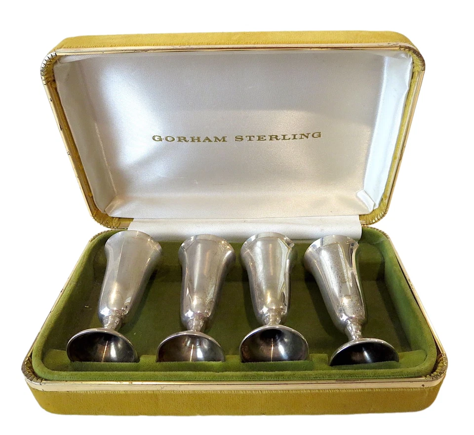 GORHAM PLATA ESTERLINA Copas (4) Caja ORIGINAL COMO NUEVAS Foto 1 de 4
