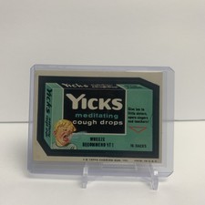 1974 Topps Wacky Packages Series 8 #29 Yicks Cough Drops