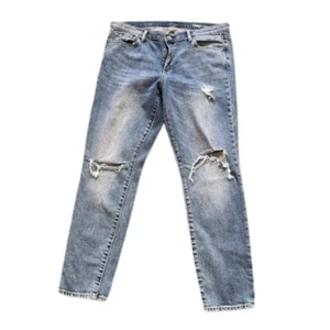 GAP 1969 EASY STRAIGHT Destructed Stretch Women's Jeans Size 32sx32 - Picture 1 of 3