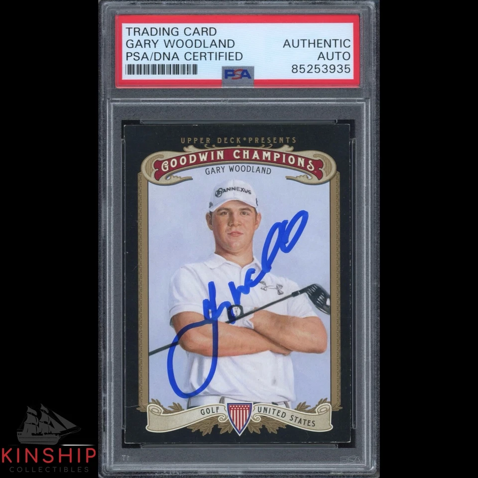 Gary Woodland signed 2012 Upper Deck Goodwin Trading Card PSA DNA Golf Auto CQTY - Image 1 of 1