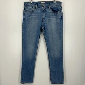 Abercrombie & Fitch Jeans Men's Size 33x32 Blue Slim Straight Zip Fly Cotton - Picture 1 of 13