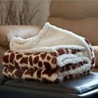 Soft Fuzzy Warm Cozy Throw Blanket with Sherpa Backing - 50 x 60 Animal Prints
