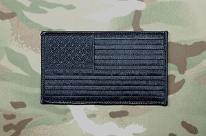Blackout Large 3" x 5" American Flag Patch USA SWAT Ghost Murdered Out All Black - Picture 1 of 2