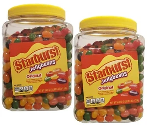 2 Packs Starburst Original Jelly Beans Chewy Candy Bulk Jar 54 oz Each Pack - Bild 1 von 3