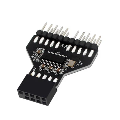 Lüfter Splitter 9 Pin Adapter Kabel 1 auf 2 USB 2.0 9Pin auf USB 3.0 Front Panel Stecker - Bild 1 von 4