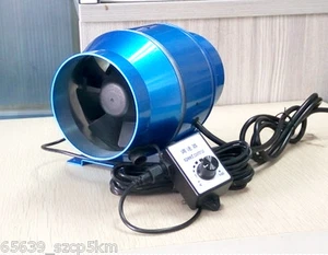 4" Inline Duct Fan w/ Speed Controller 4 Inch 115-230V Exhaust Blower - Picture 1 of 5
